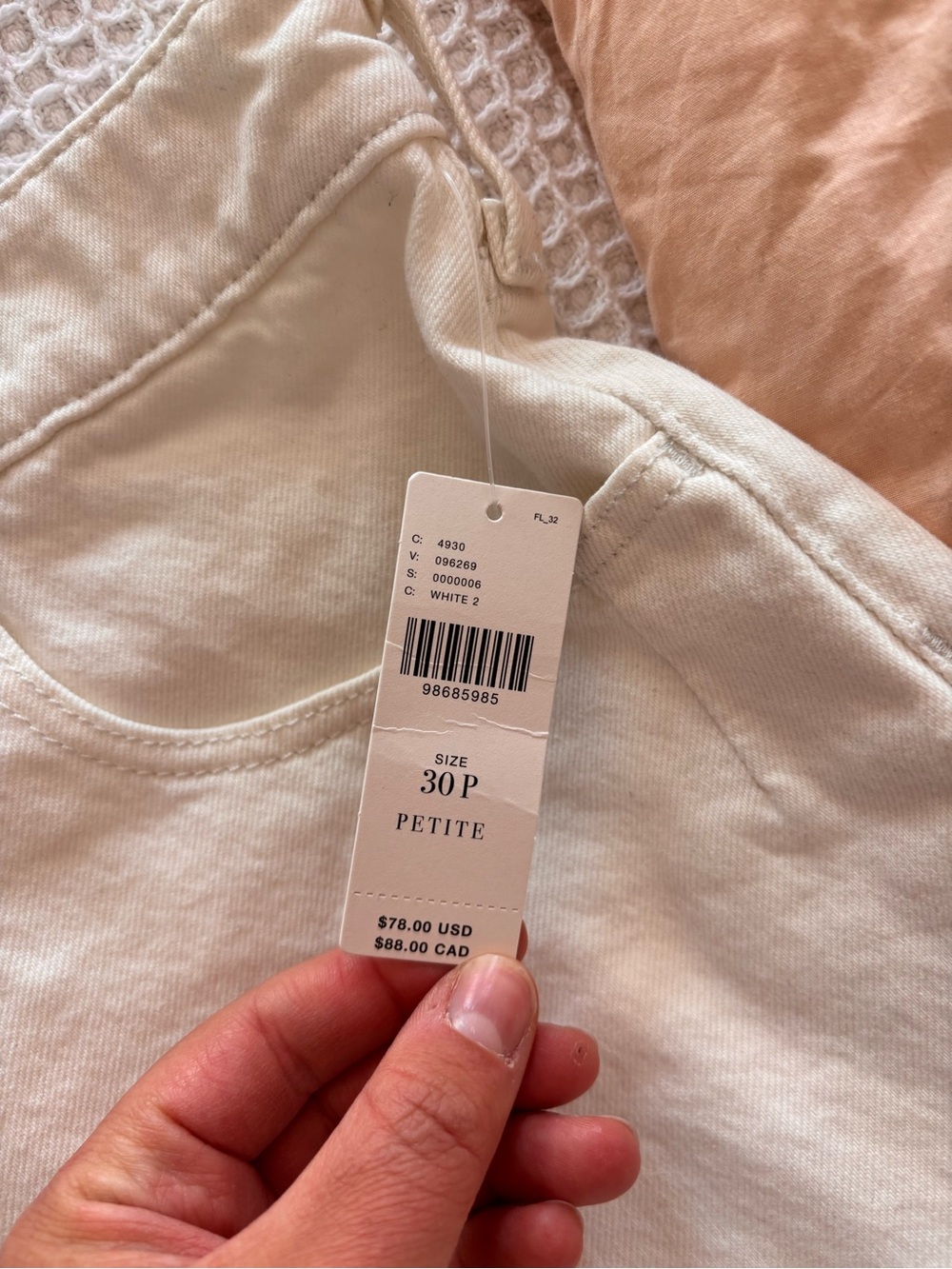 Maeve (anthropologie) Women's White High-Rise Button-Front Denim Shorts - Picture 2 of 3